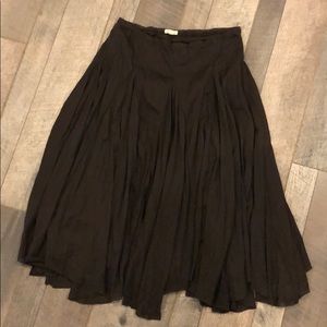 Brown flowy skirt